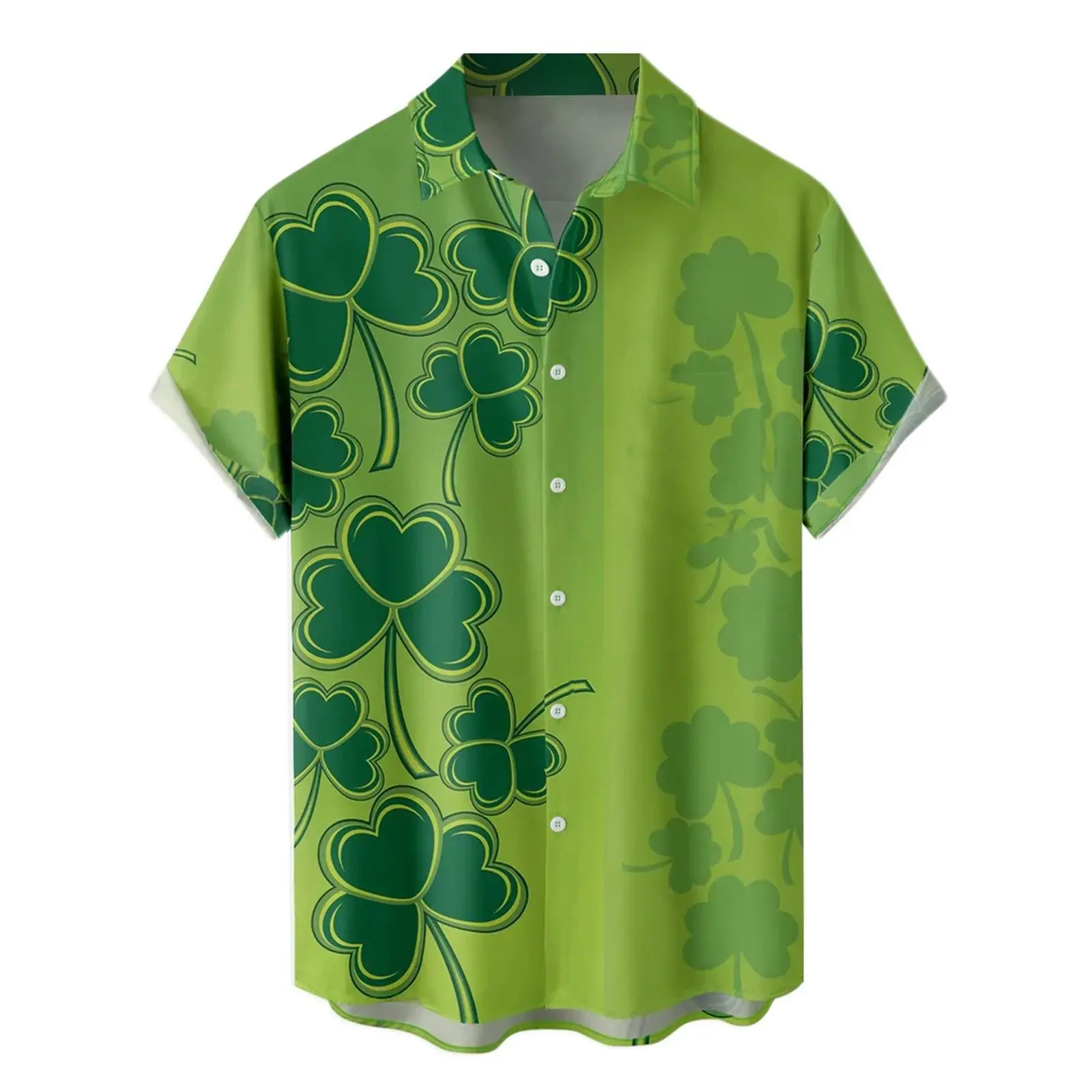 2025 Cross Border European and American Hot Selling Men's 3D Printed Shirt Trend Versatile Short Sleeved Men's Wear