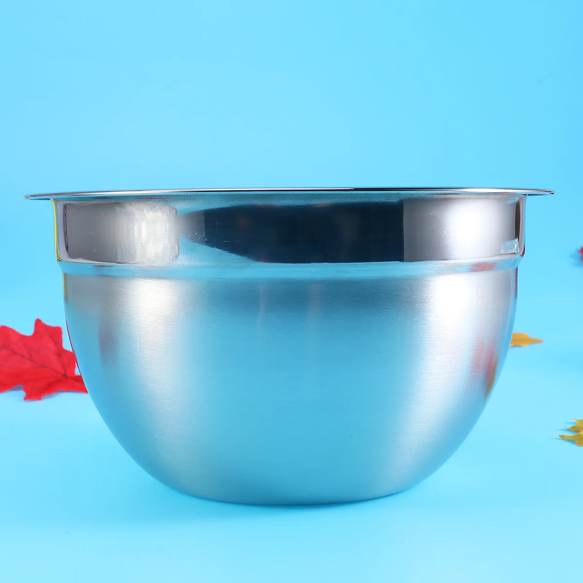 

Stainless Steel Mixing Bowls Salad Bowl Fruit Container Vegetable Serving Bowls Egg Beating Bowl Deep Flat Rust