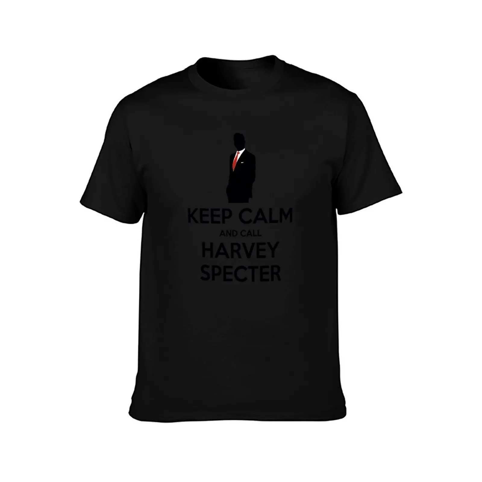 Keep Calm and Call Harvey Specter (Black) T-Shirt t shirts cotton 100% T-Shirt