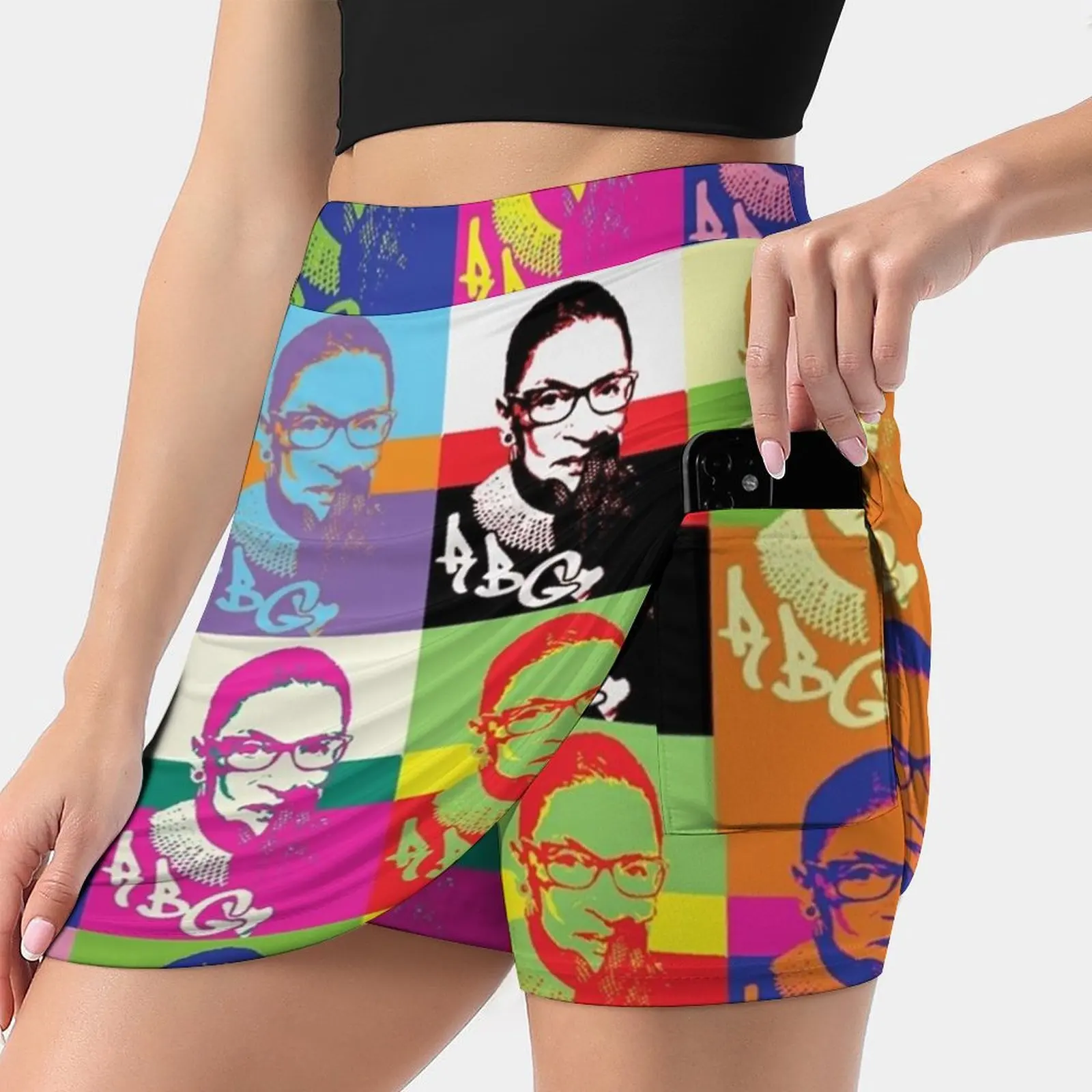 

Rbg-I Dissent Women's skirt With Hide Pocket Tennis Skirt Golf Skirts Badminton Skirts Running skirts Rbg Notorious Notorious