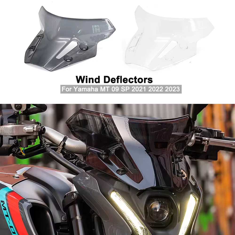 

New Windshield Windscreen Wind Deflectors For YAMAHA MT-09 MT09 MT 09 SP FZ-09 FZ09 2021 2022 2023 Motorcycle Accessories ﻿