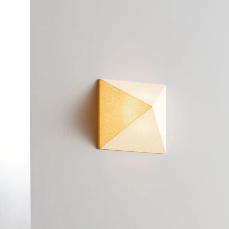 

Medieval designer background wall wall lamp Japanese-style homestay milk tea shop restaurant bedside creative triangular