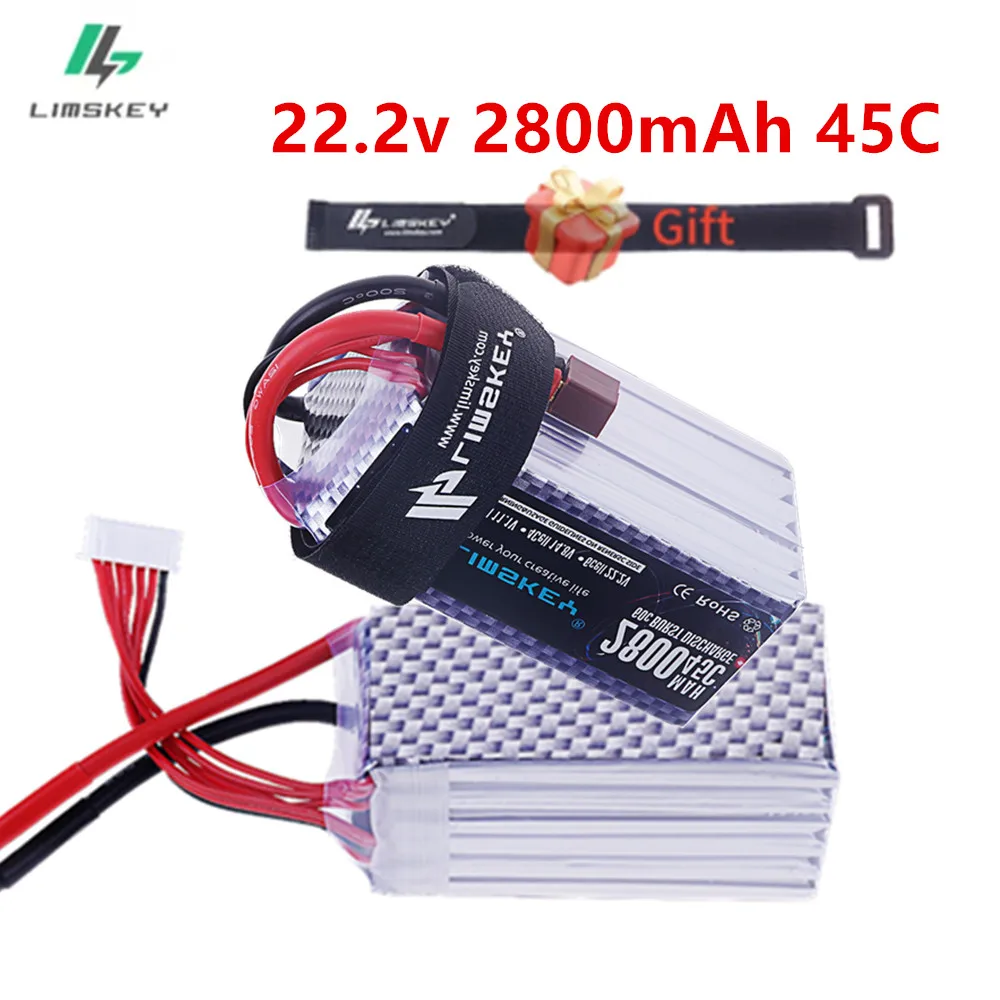6S 2800mah Lipo Battery 45C RC Car Boats Drone Parts Upgrade 2200mah 22.2V Battery for Remote Controlled Toys