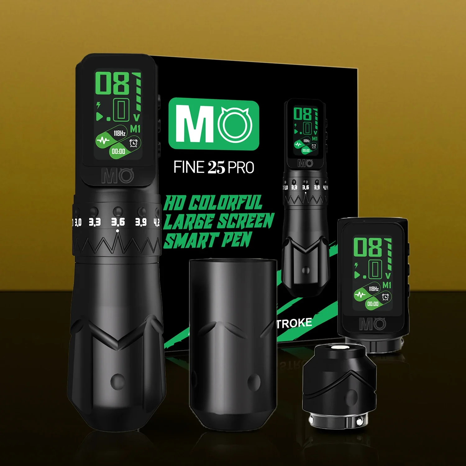 

Профессиональная беспроводная тату-машинка MO Fine 25 Pro с мощным бесщеточным мотором, регулируемая длина хода 2.7-4.5 мм, для боди-арта