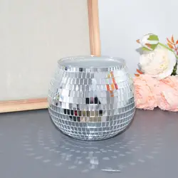 Mini Disco Ball Flower Pot Disco Ball Flower Vase Disco Planter Disco Ball Plant Holder Disco Planter Silver Mirror Glass Decor