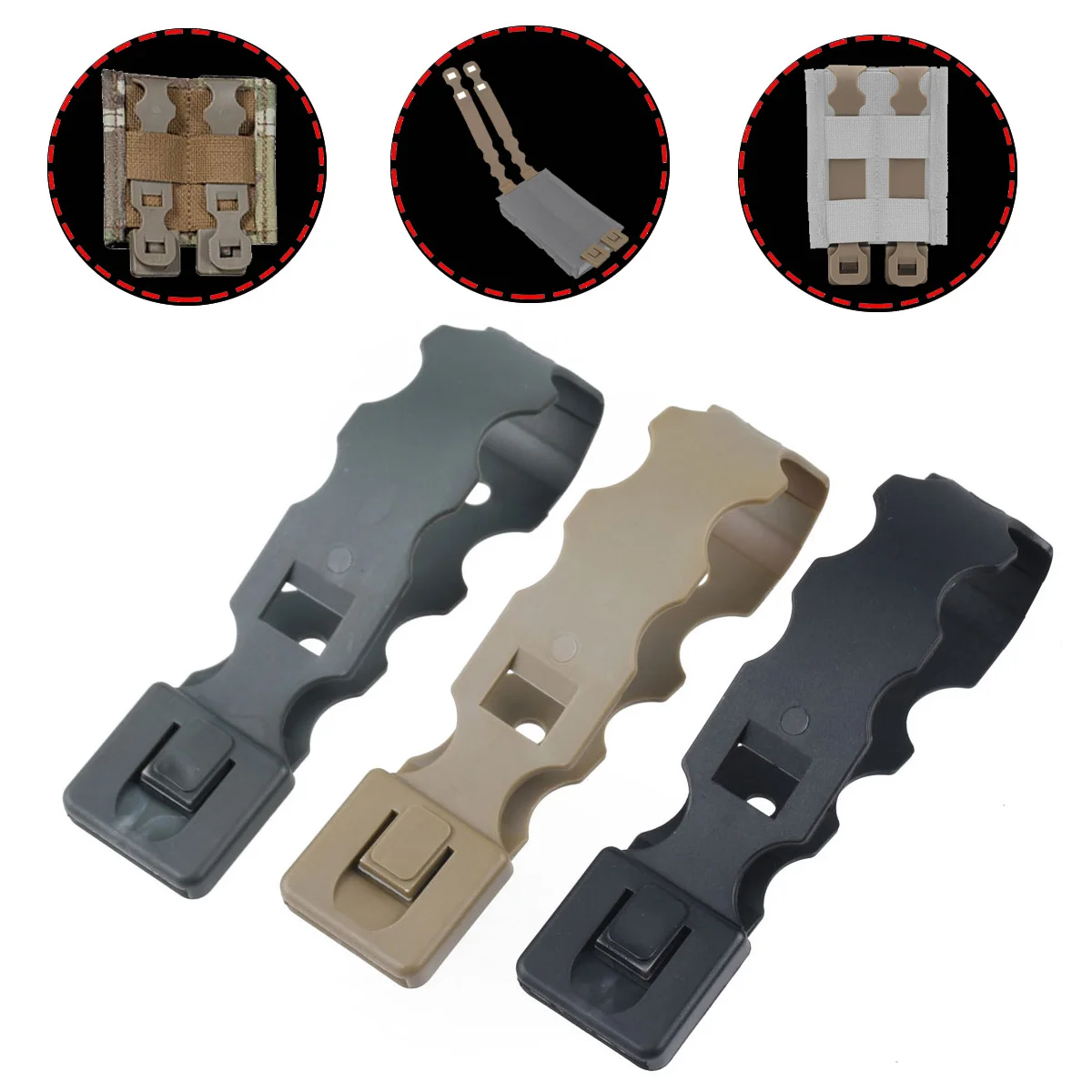 

Tactical Molle System Durable Malice Clips Strap Buckle Accessory Nylon Quick Release Strip Fits For Magazine Pouch