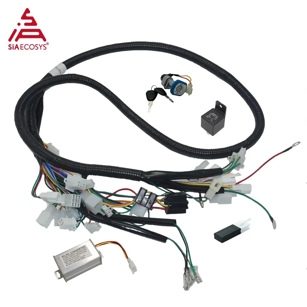 

SiAECOSYS Vehicle Wiring Harness for Fardriver Hall/Encoder Controller Electric Bike Controller and Display System
