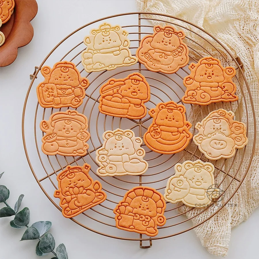 Serpiente china Año Nuevo, molde cortador de galletas con bendición de la suerte, sello de galleta de la fortuna, glaseado, galleta, Fondant, pastel, decoraciones para hornear, artículo