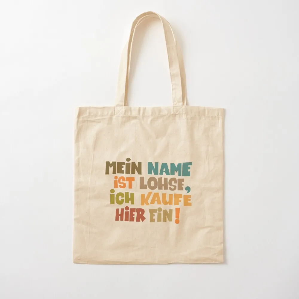 اسمي Lohse، أنا تسوق هنا - Loriot - TV Kult - حقيبة حمل ألمانية حقيبة نسائية للمتسوقين حقيبة قماش