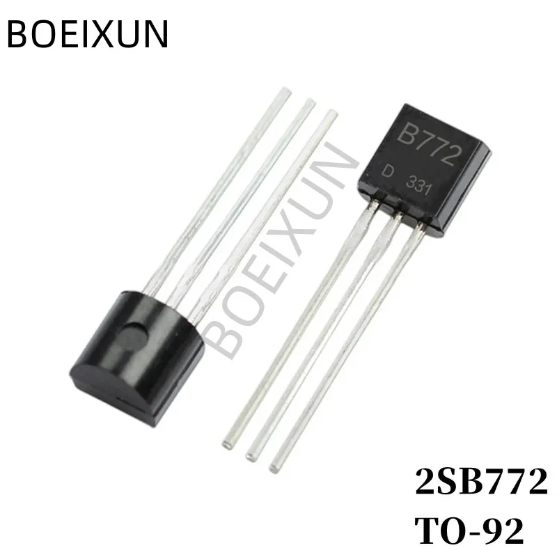 300/500/1000/2000/3000Pcs 2SB772 B772 DIP Transistor TO-92 PNP Type 30V/3A Bipolar Amplifier Transistor
