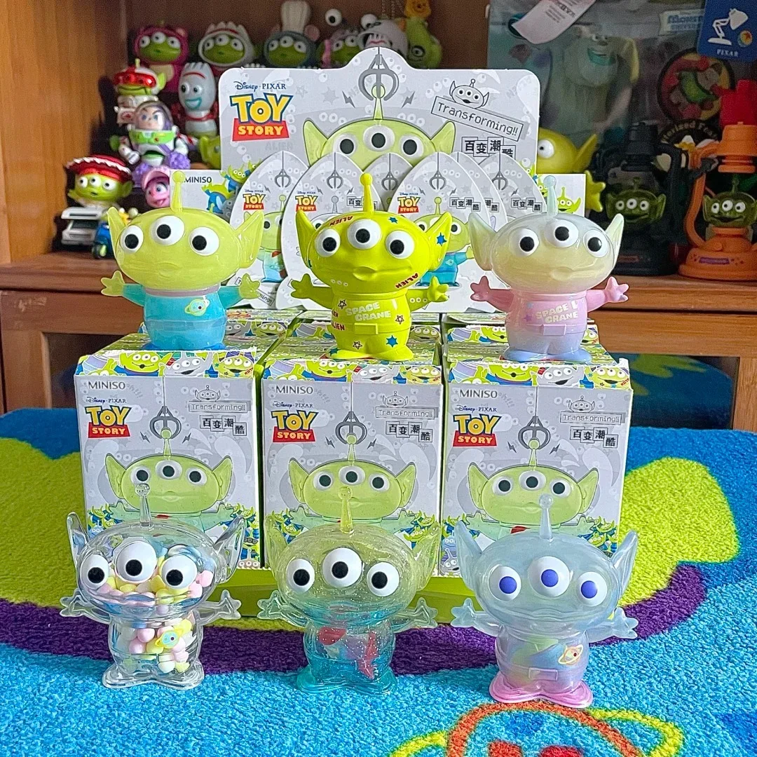 Miniso Toy Story Alien Series, figura de caja ciega temática de moda, modelo de adornos de escritorio de Anime, juguete coleccionable, Original