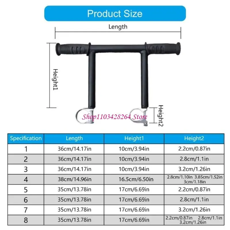Baby Strollers Handle Extension Adapter for Pushchairs Lightweight Handle Extender Double Tube for Tall Parents Black