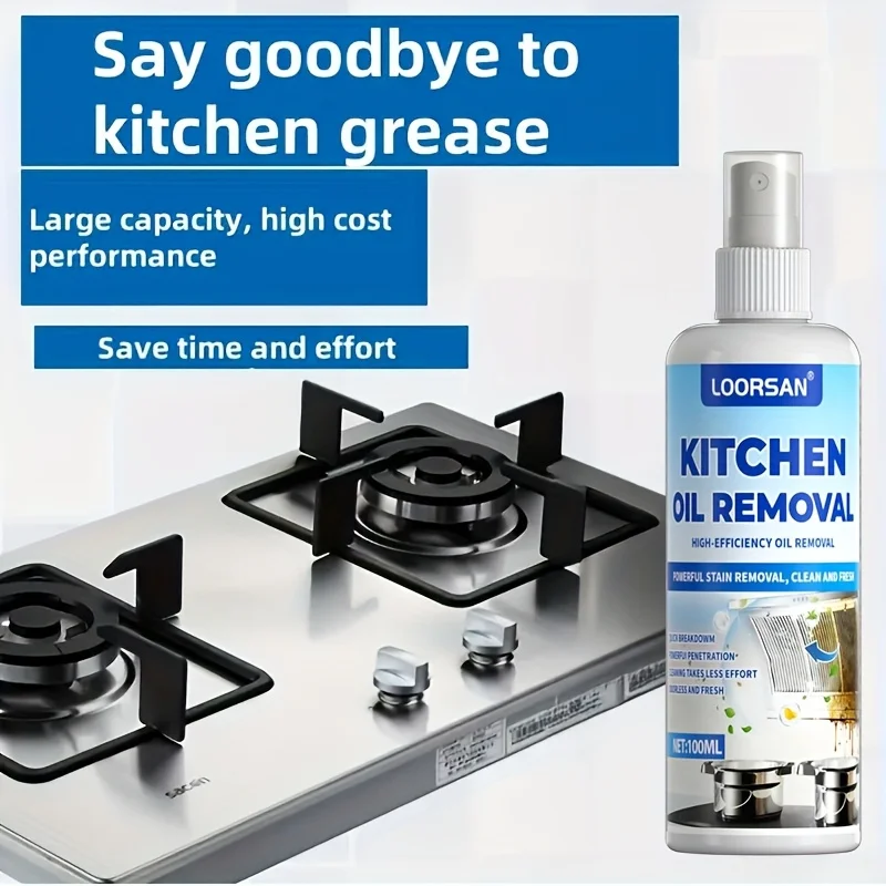 Semprotan Penghilang Lemak Dapur LOORSAN - Efektif Melarutkan Noda Minyak, Aman untuk Permukaan, Mudah Dibersihkan, Penting untuk Dapur Rumah