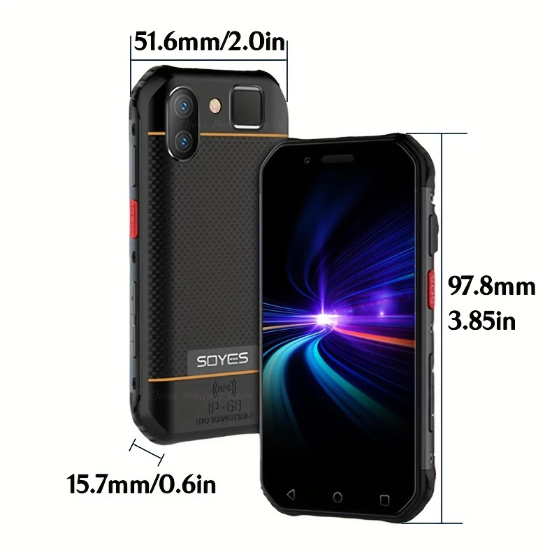 SOYES S10 3GB RAM 64GB ROM Mini Smartphone 3.0 Inch 1900mAh 4G LTE Android 6.0 MTK6737 GPS Fingerprint Face ID Rugged Phone