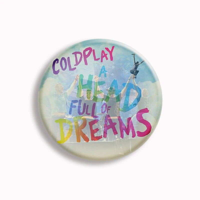 Coldplay Everyone Is An Alien Somewhere Button Pin Music Band Rainbow Aesthetic Brooch Badge Bag Decor Fans Collect Friends Gift