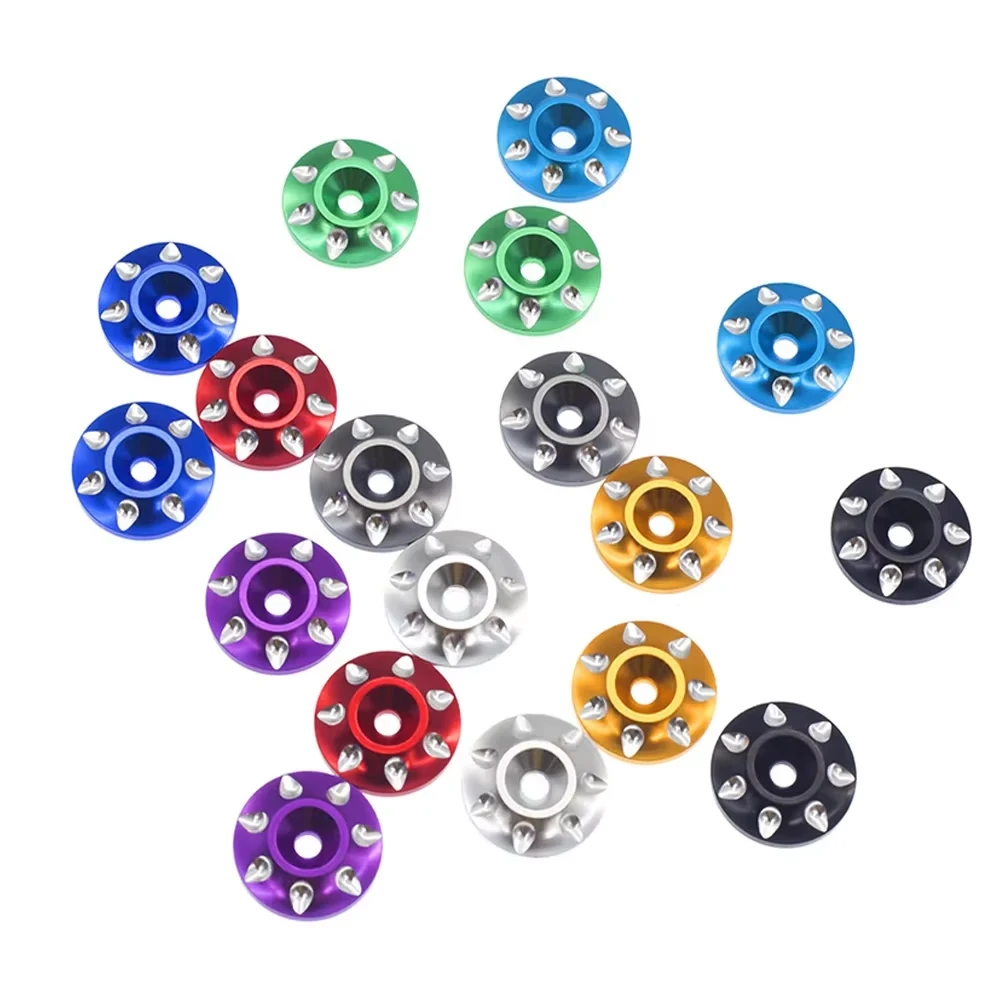 RC Metal Rear Wing Buttons Gasket for 1/8 Off-Road Truck - Universal Tail Fix Spacer, Durable Racing Car Upgrade Accessory
