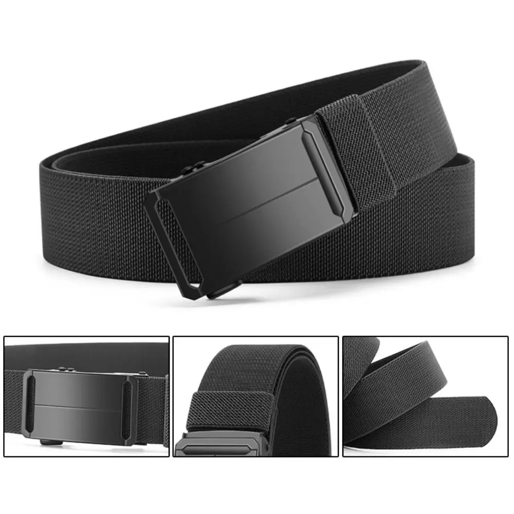 Модный роскошный брендовый мужской деловой ремень, повседневный прочный металлический плетеный ремень с автоматической пряжкой
