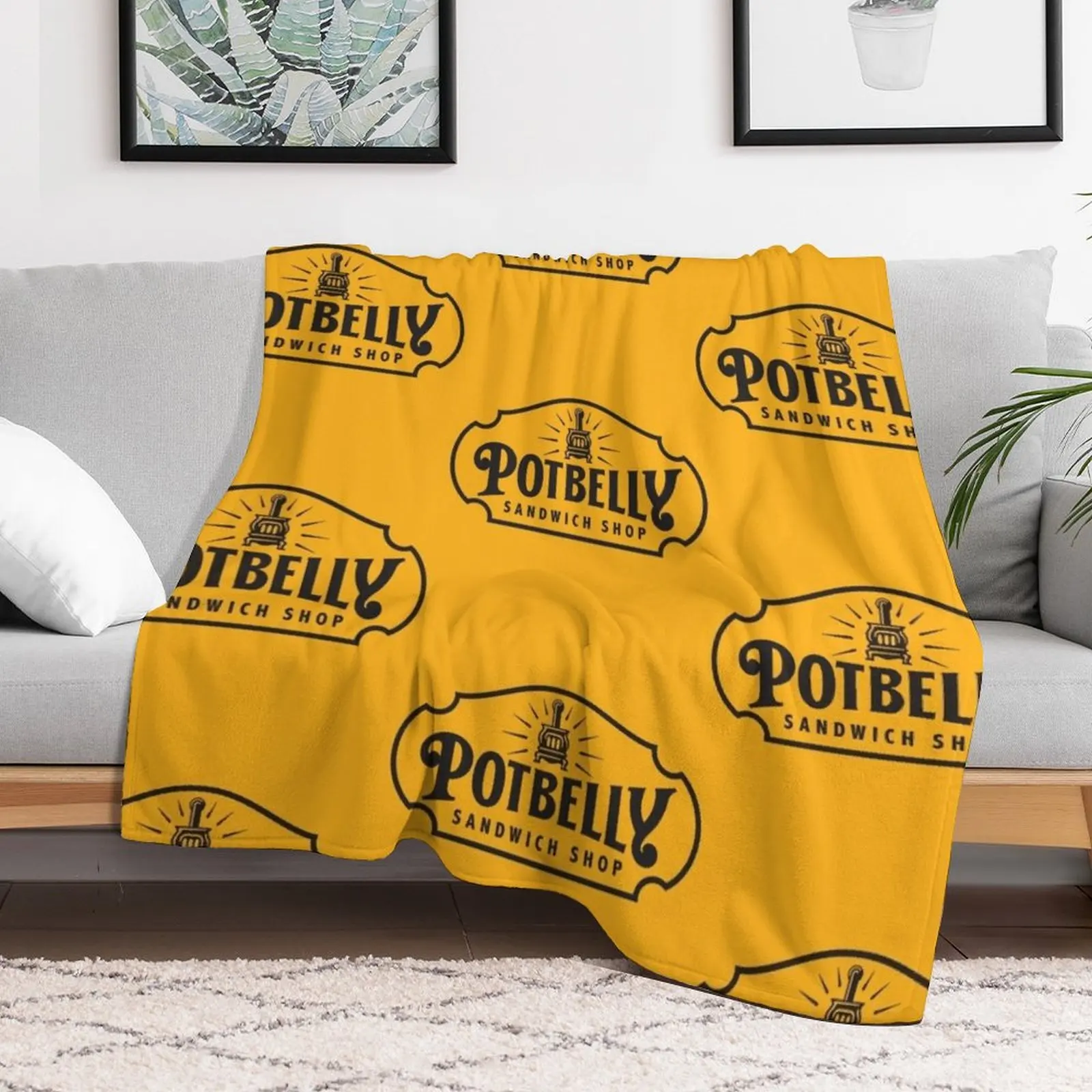 Resto Potbelly Sandwich Throw Blanket blankets ands Blankets For Sofas For Decorative Sofa warm winter Blankets