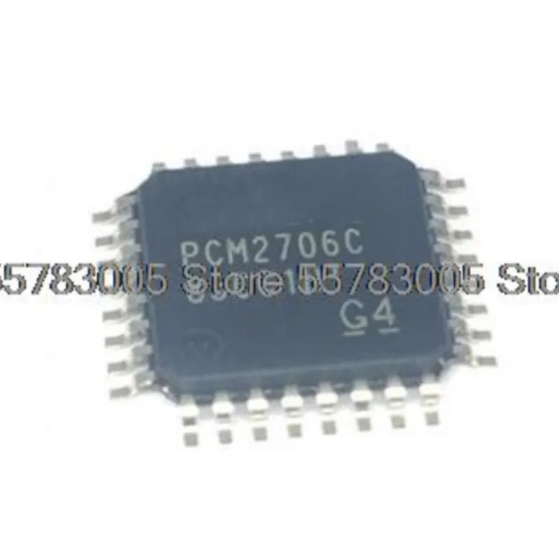 5PCS New PCM2706CPJTR  PCM2706CPJT  Silk screen  PCM2706C  QFP32 Audio digital to analog converter chip IC