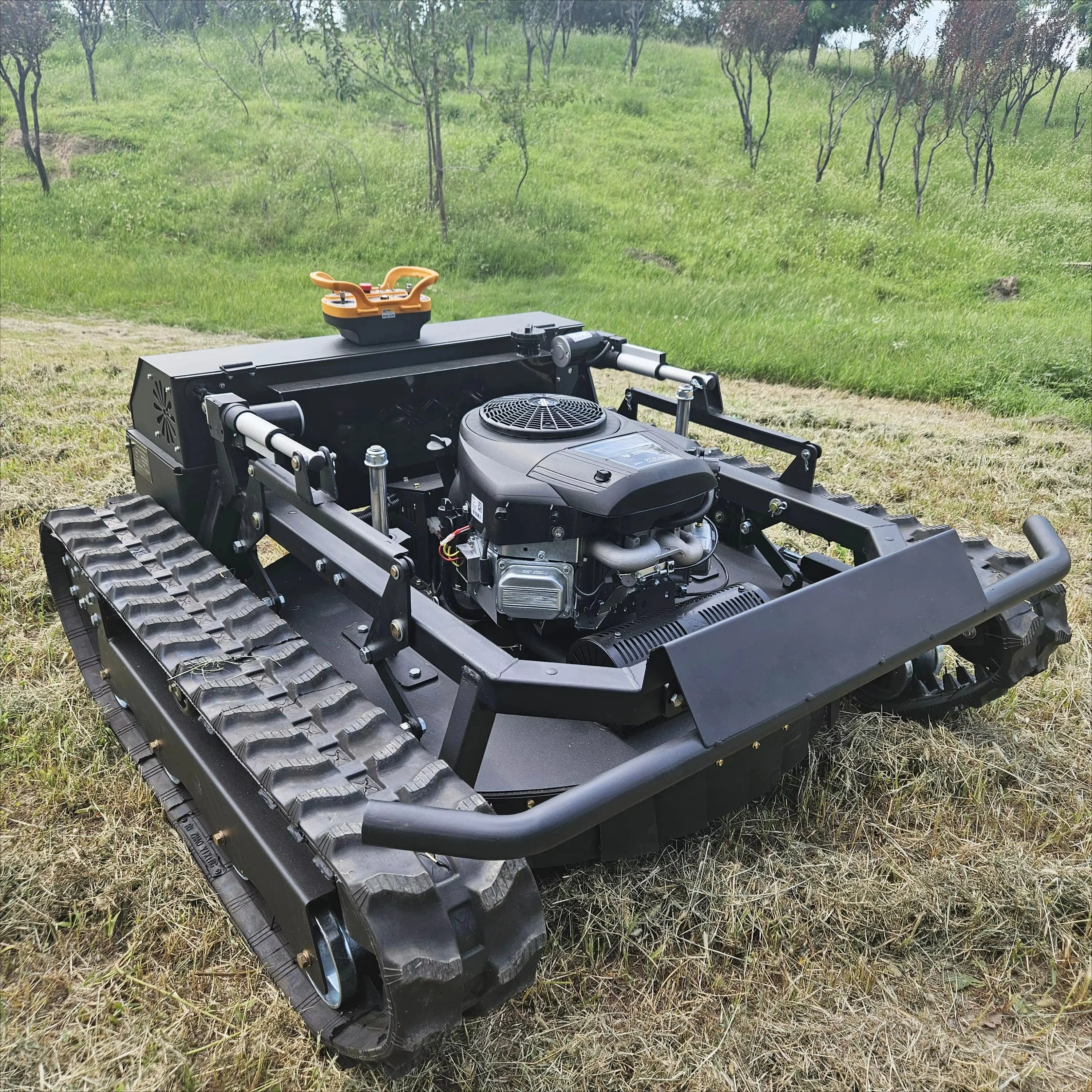 Professional Grade Remote Control Lawn Mower Powered Crawler Type for Home Garden and Farm Use