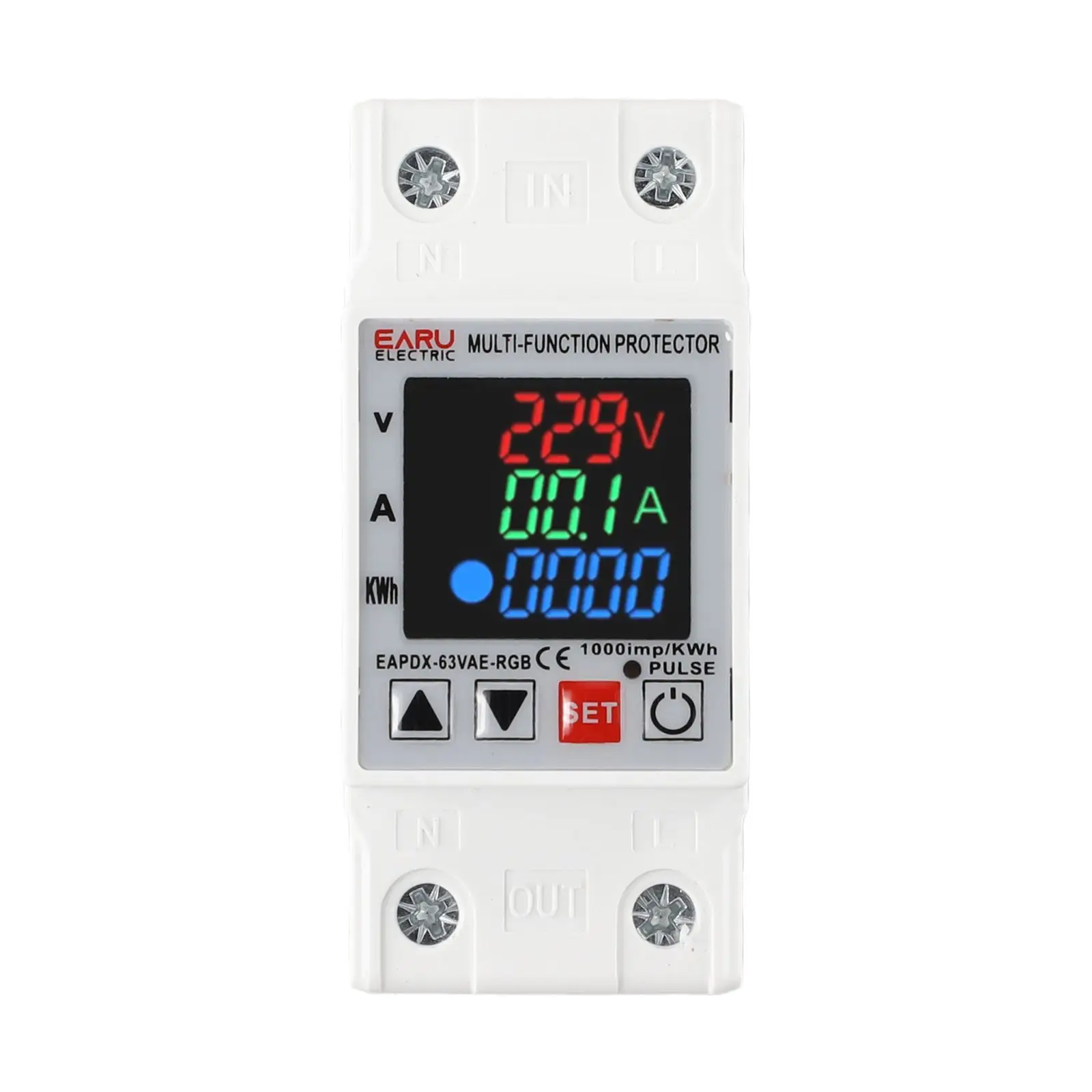 

63A 230V 3IN1 Display Din Rail Adjustable Voltage and Current Protective Device Relay for Home and Industrial Use
