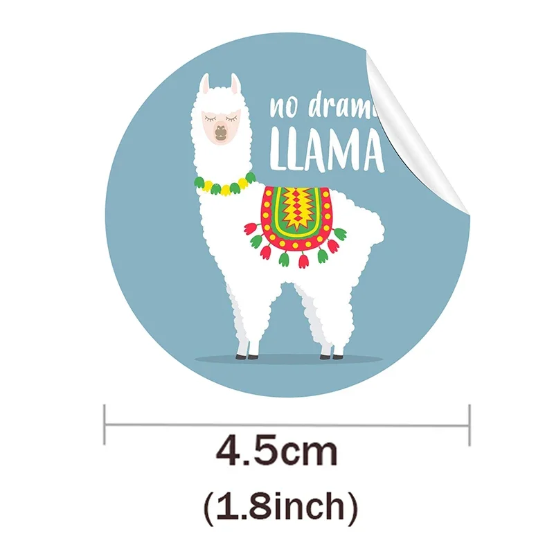 Llama Cactus Stickers Adhesive Stickers DIY Decoration Cartoon Cute Alpaca Birthday Mexican Party Decoration Sticker Supplies
