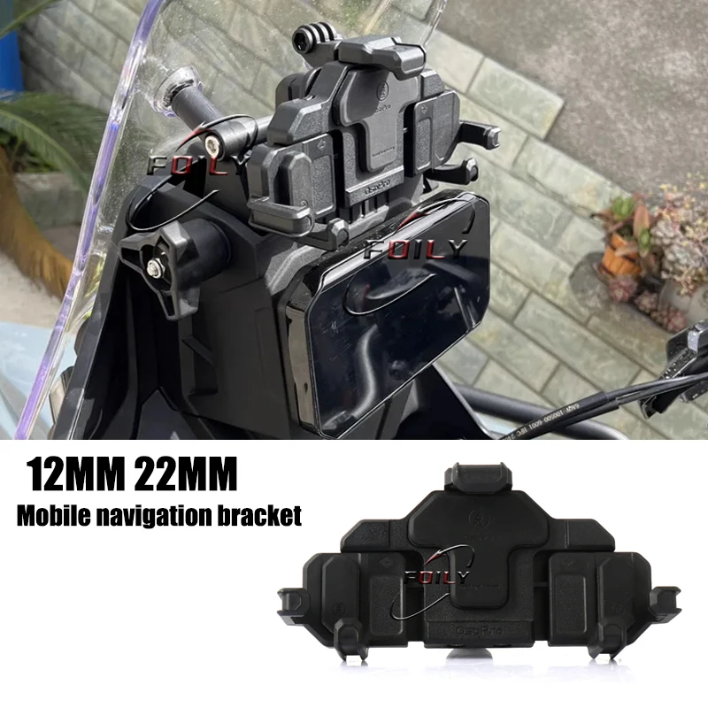 New Motorcycle Universal GPS Phone Holder Mount Navigation Bracket For BMW R1250GS 800MT 450MT 790ADV XL750 Fit 12MM 22MM