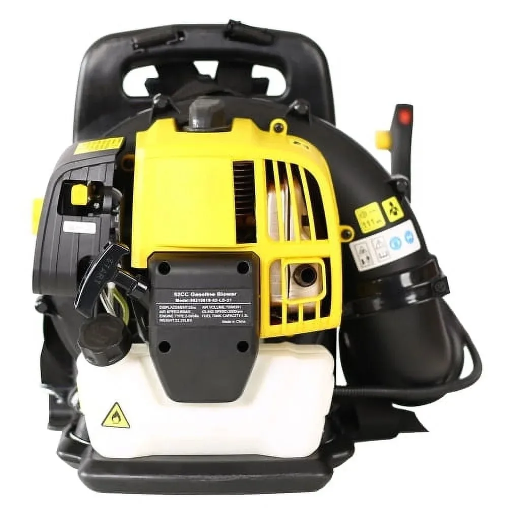 

Backpack Gas Powered Leaf Blower, 52CC 2 Stroke, EPA Passed, Ergonomic handle with rubber inserts for comfortable holding