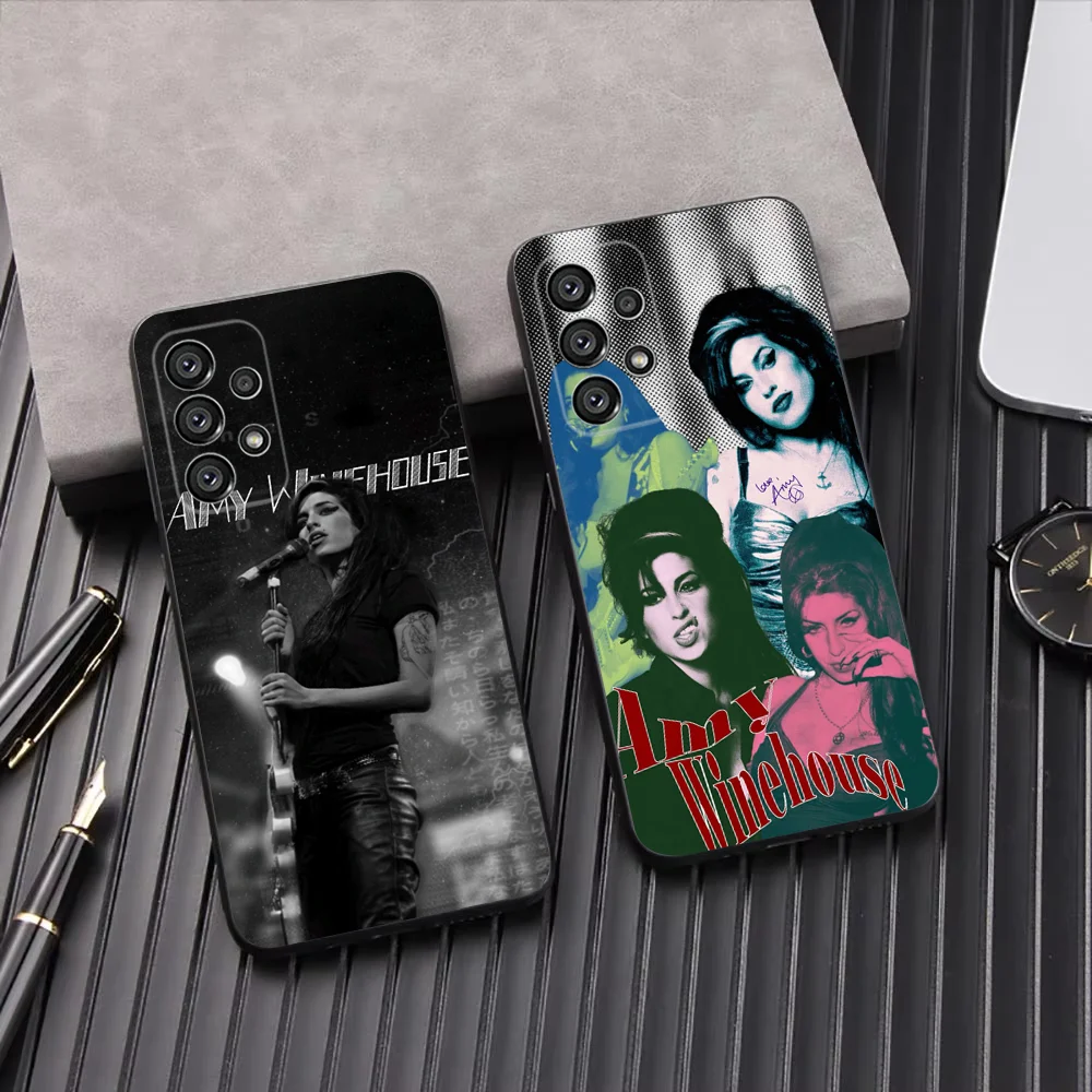 

Singer Amy Winehouse Phone Case For Samsung Galaxy A13,A21s,A22,A31,A32,A52,A53,A71,A80,A91 Soft Black Shell