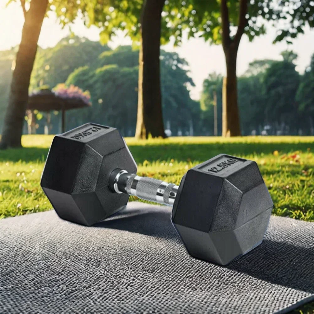 20 LB Hex Dumbbell  Custom Heavy Solid Cast Iron Fitness Free Weights Hex Dumbbells For Home Use