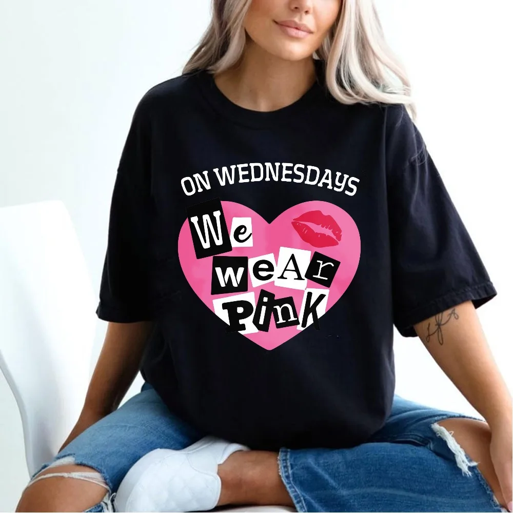 On Wednesdays We Wear Pink Shirt Breast Cancer Awareness Tee Pink Wednesday Sweatshirt Cancer Warrior T-Shirt Pink Ribbon Tee view 4