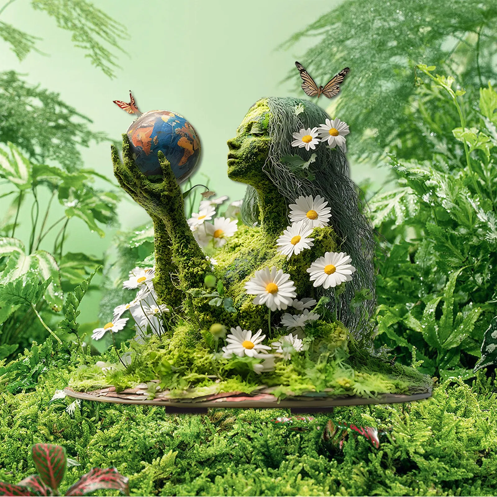 Mother Earth Garden Stake - 2D Tree Spirit Acrylic Decorative Items, For Courtyards, Garden Decoration, Waterproof Garden Stake