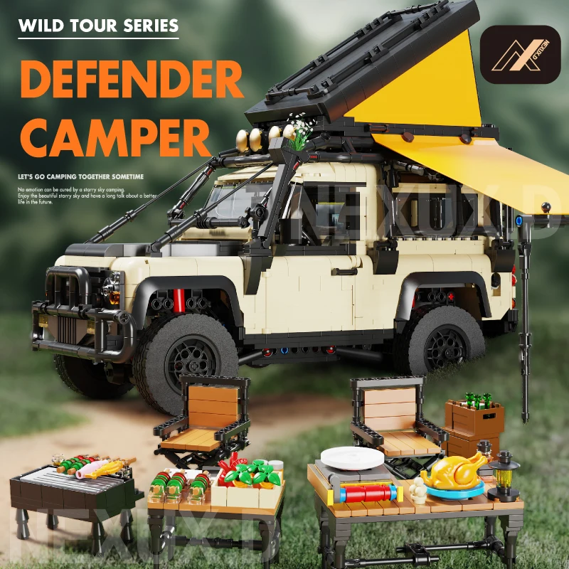 8101 2000pcs MOC Technical Off-road Camper Building Blocks Assembling Car Bricks Model DIY Toys for Children Birthday Gift Set