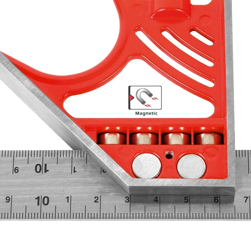 Kapro 30cm Magnetic Lock Combined Square Stainless Steel Metal Square Marking Right Ruler For Joiner Carpenter Woodworking