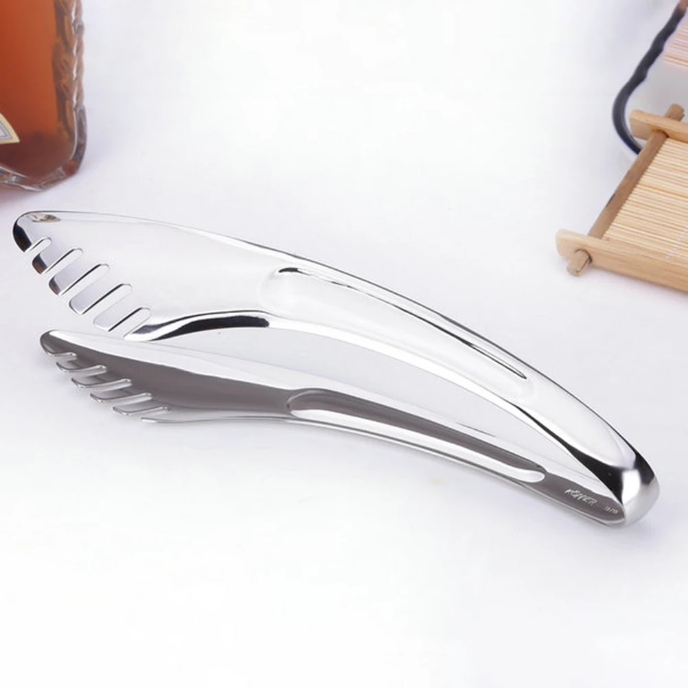 

3 Pcs Noodle Clip Stainless Steel Pasta Tong Kitchen Clamp Salad Tongs Pickle Serving for Buffet