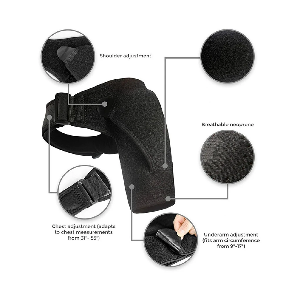 Supporto per spalla sportiva tutore per cintura fascia per cintura fascia per tracolla in Neoprene manicotti a compressione per la schiena