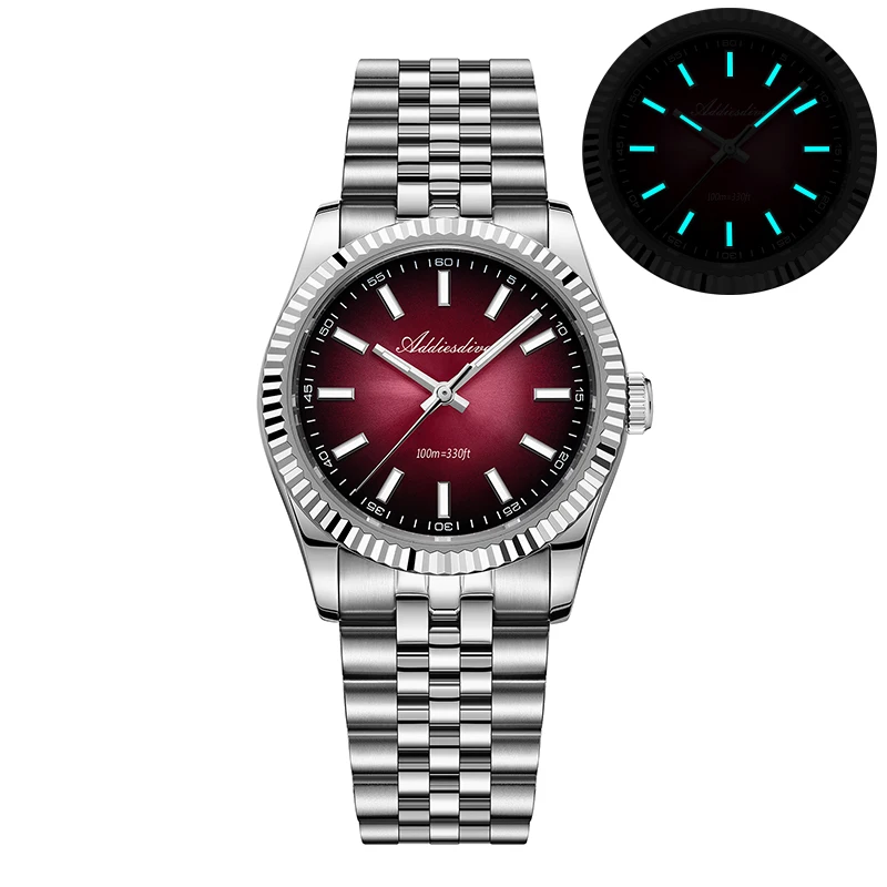 ADDIESDIVE AD2073 メンズ クォーツ腕時計 サファイアガラス 36mm