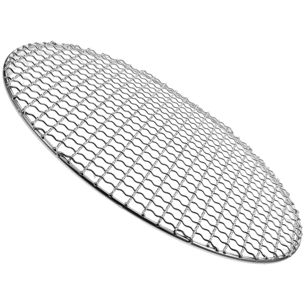 

Round Grill Mesh Stainless Steel Bbq Grilling Mat For Outdoor Camping Picnic Fire Pit Meat Fish Vegetables Cooking