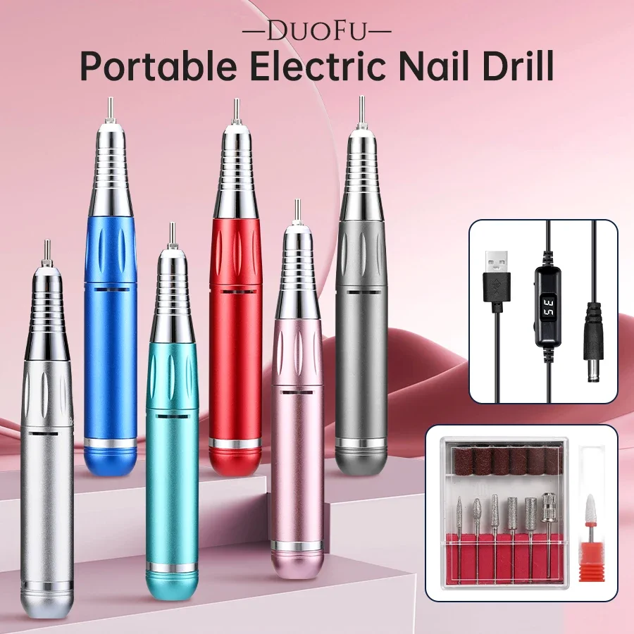

Portable Electric Nail Grinder Nail Drill Pen Manicure Nail Machine Kit Polishing Equipment Nail Art Tool Salon Use
