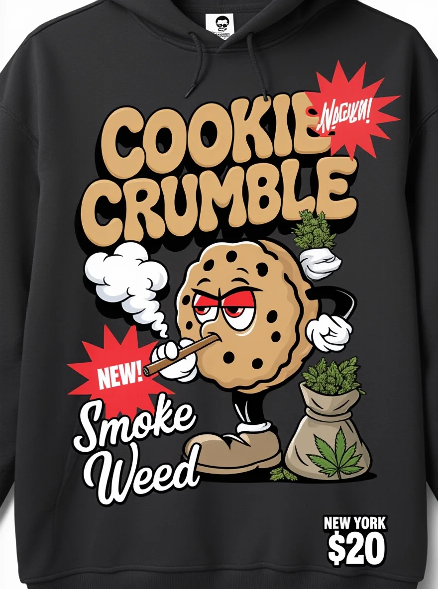 

Толстовка унисекс Cookie Crumble NYC, персонажи Cookie, облегающий крой, всесезонная, можно стирать в машине, забавная