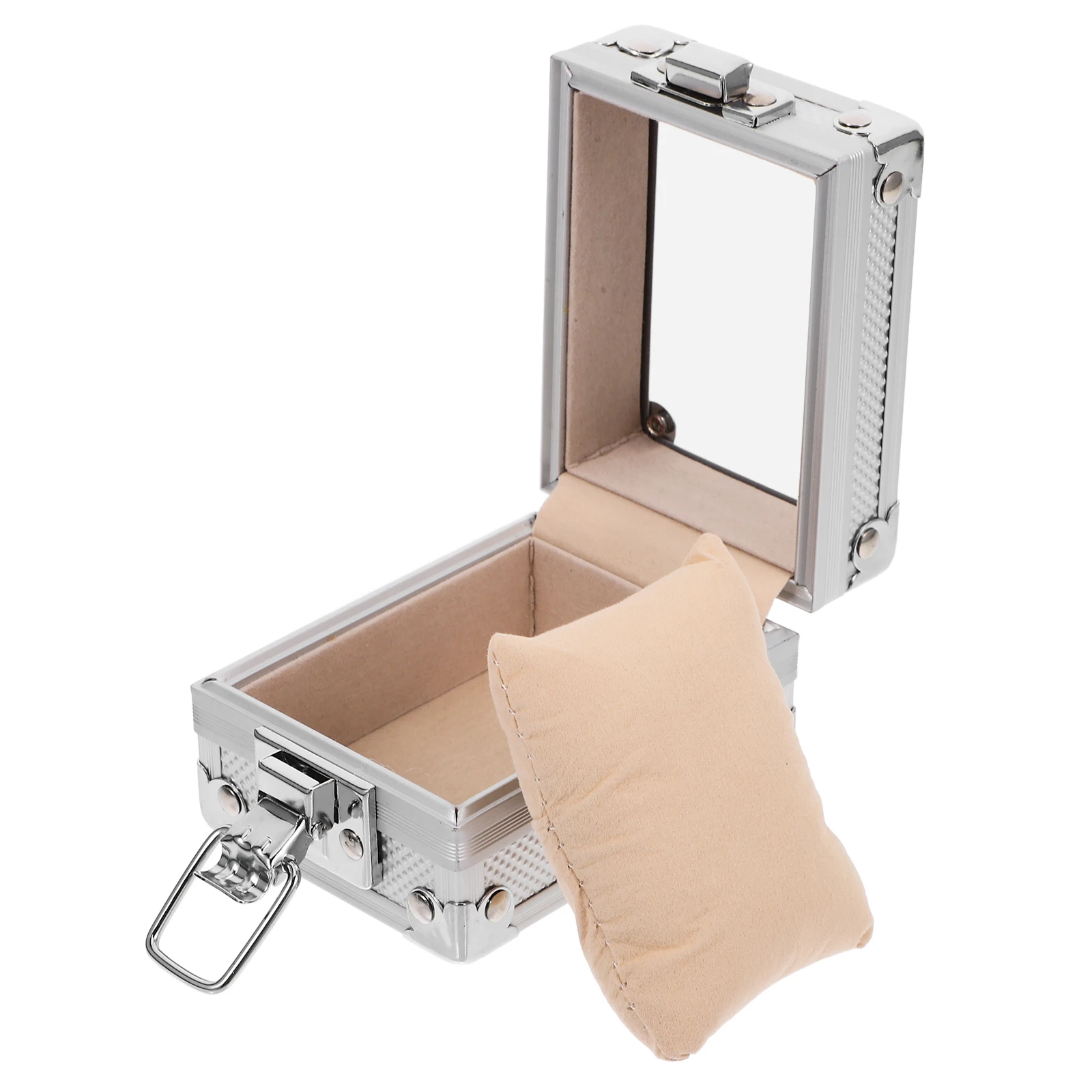 

Single Watch Winder Box Aluminum Alloy Storage Case With Lock Compact Design For Travel Gift Unique Various Sizes