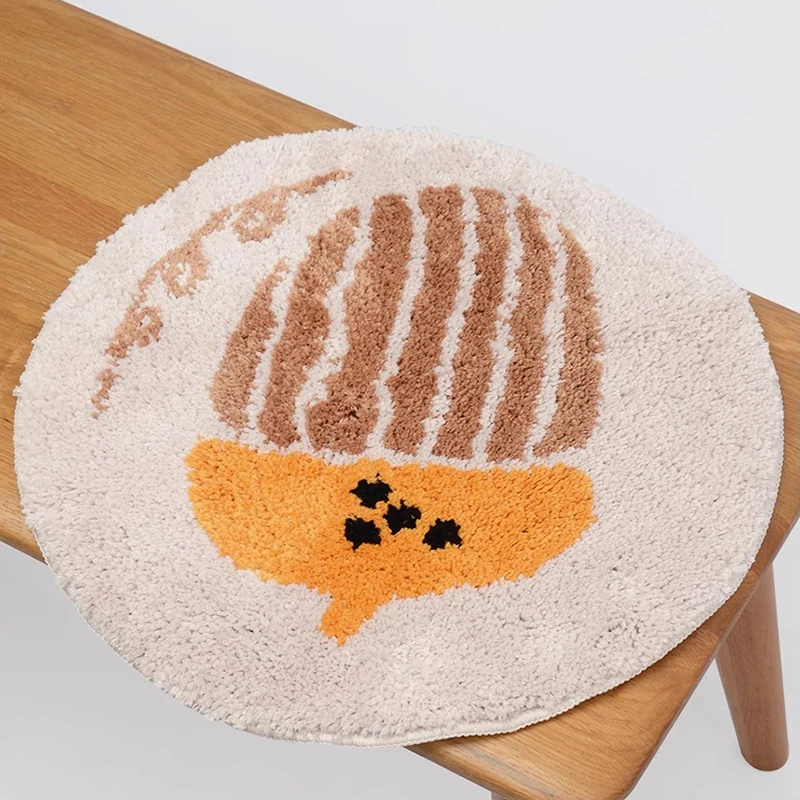 Cartoon Tufting Seat Mat Cushion Soft Round Square Bird Pinecone Floor Chair Pad Home Office Warm Decor Autumn Winter 40x40cm