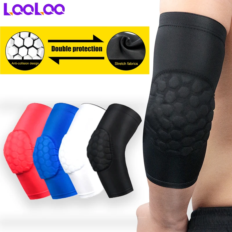 

1Pcs Honeycomb Breathable Arm Sleeves with Anti Collision Padded for Basketball Football Volleyball , Both for Men and Women