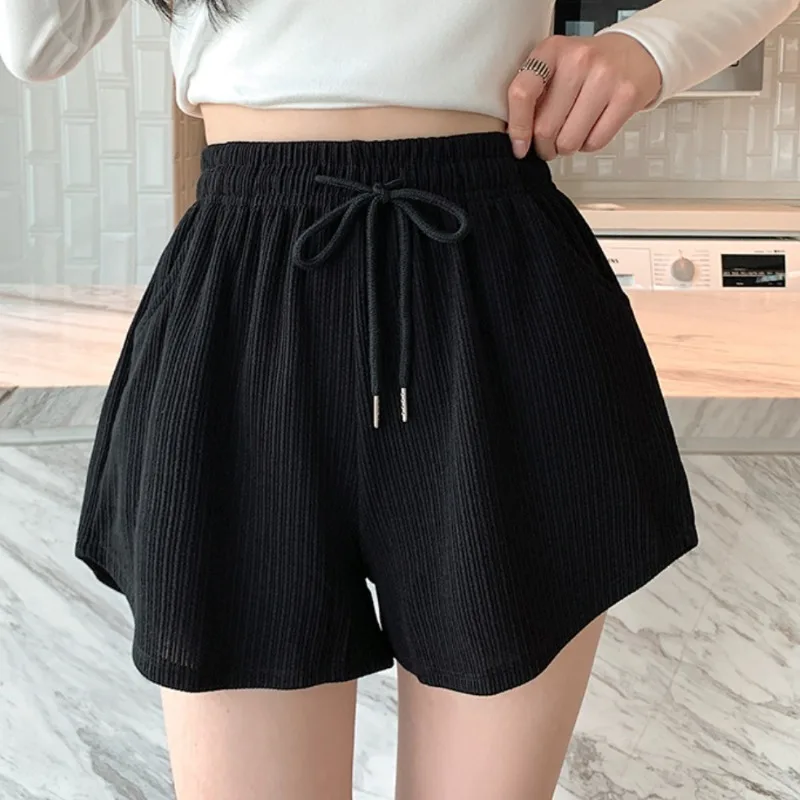 

1pcs Summer Womens Casual Solid Shorts Girls Gym Workout Short Pants Ladies High Waisted Yoga Running Short Student Loose Shorts