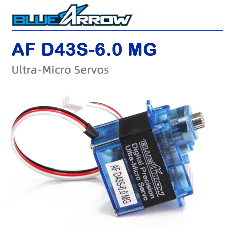 BLUEARROW AF D43S-6.0-MG K130 Metal Toothed Swash Plate Digital Model Airplane Steering Gear(Steering gear and accessories.)