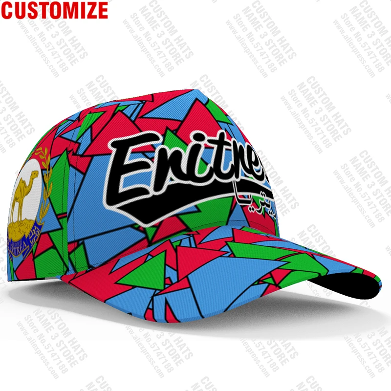 Eritrea Baseball Caps Free 3d Custom Made Name Team Logo Hat Eri Country Eritreans Travel Africa Nation Ertra Lion Flag Headgear