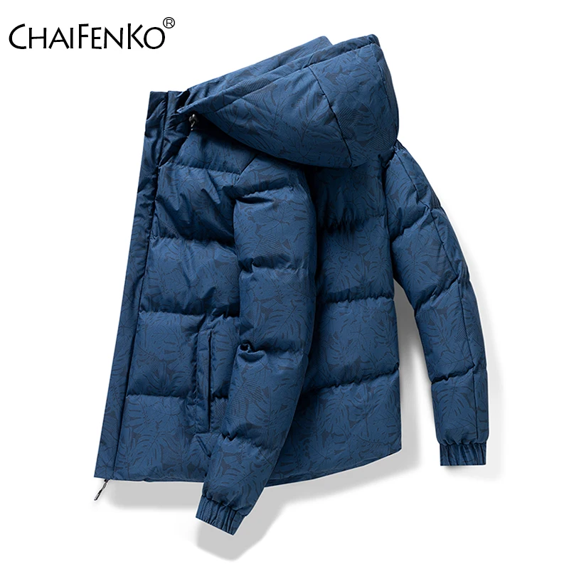 Men Fashion Casual Removable Hat Coat New Loose Keep Warm Windproof Tops Winter Comfort Thickening Simplicity Solid Parka Men