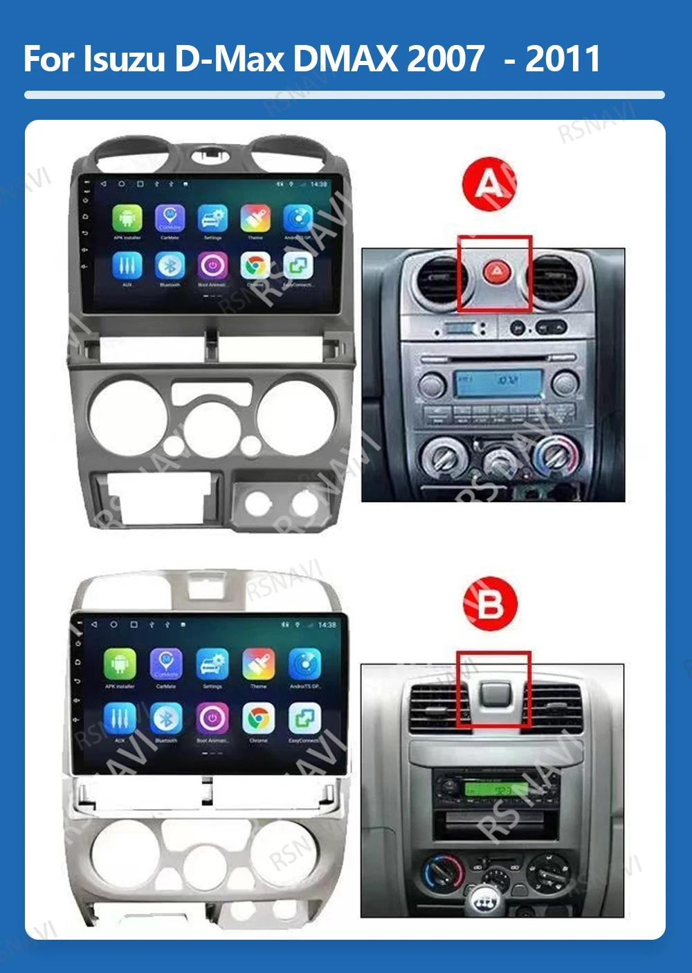 Android 16 Carplay Auto For Isuzu D-Max DMAX 2007 2008 - 2011 Radio Player Multimedia Stereo Navigation Head Unit GPS Video