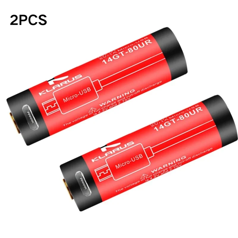 KLARUS 14GT-80UR Battery 4A high discharge 800mAh 14500Li-ion Battery,Flashlight Gift