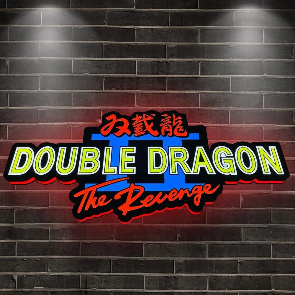 Custom Anime Light Boxes Double Dragon Logo LED Nightlight 3D Print Desktop Lightbox Wall Decor Best Gift for Kids Signs view 2